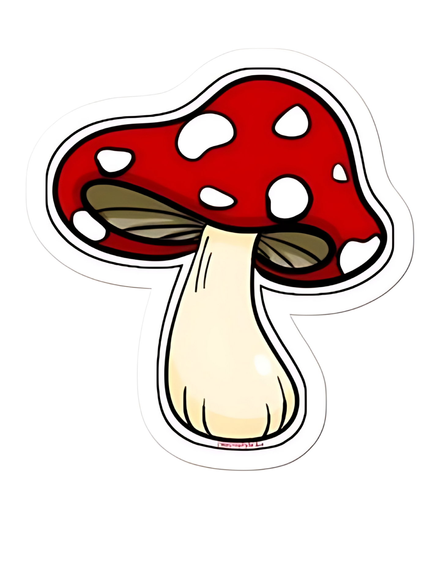 White Mushrooms Graphic