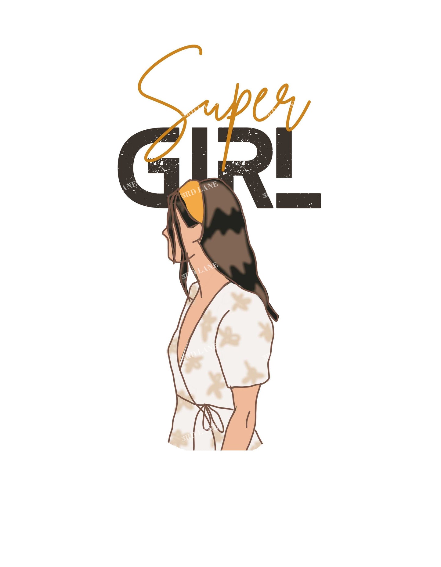 White Super Girl Graphic