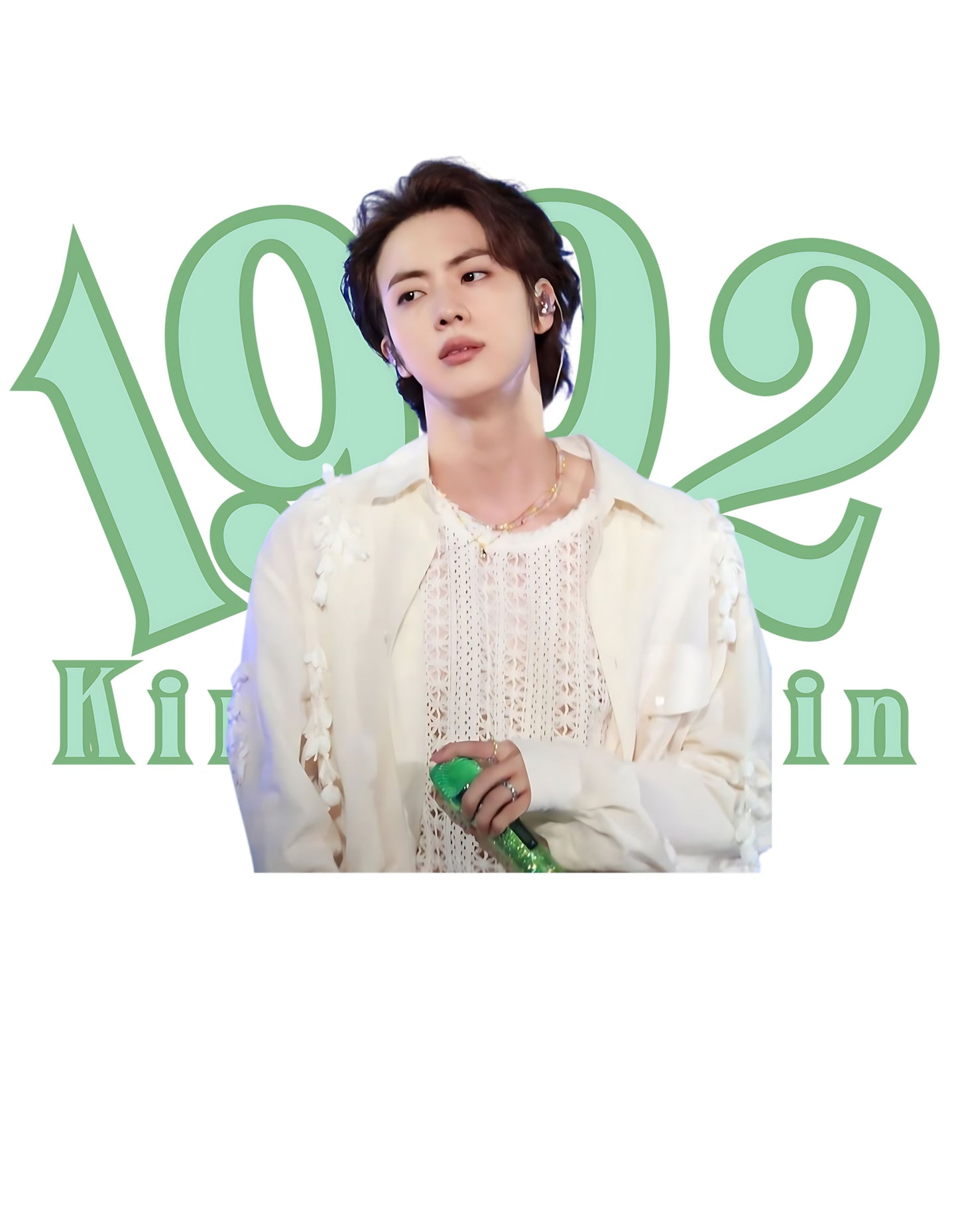 White BTS Jin Graphic