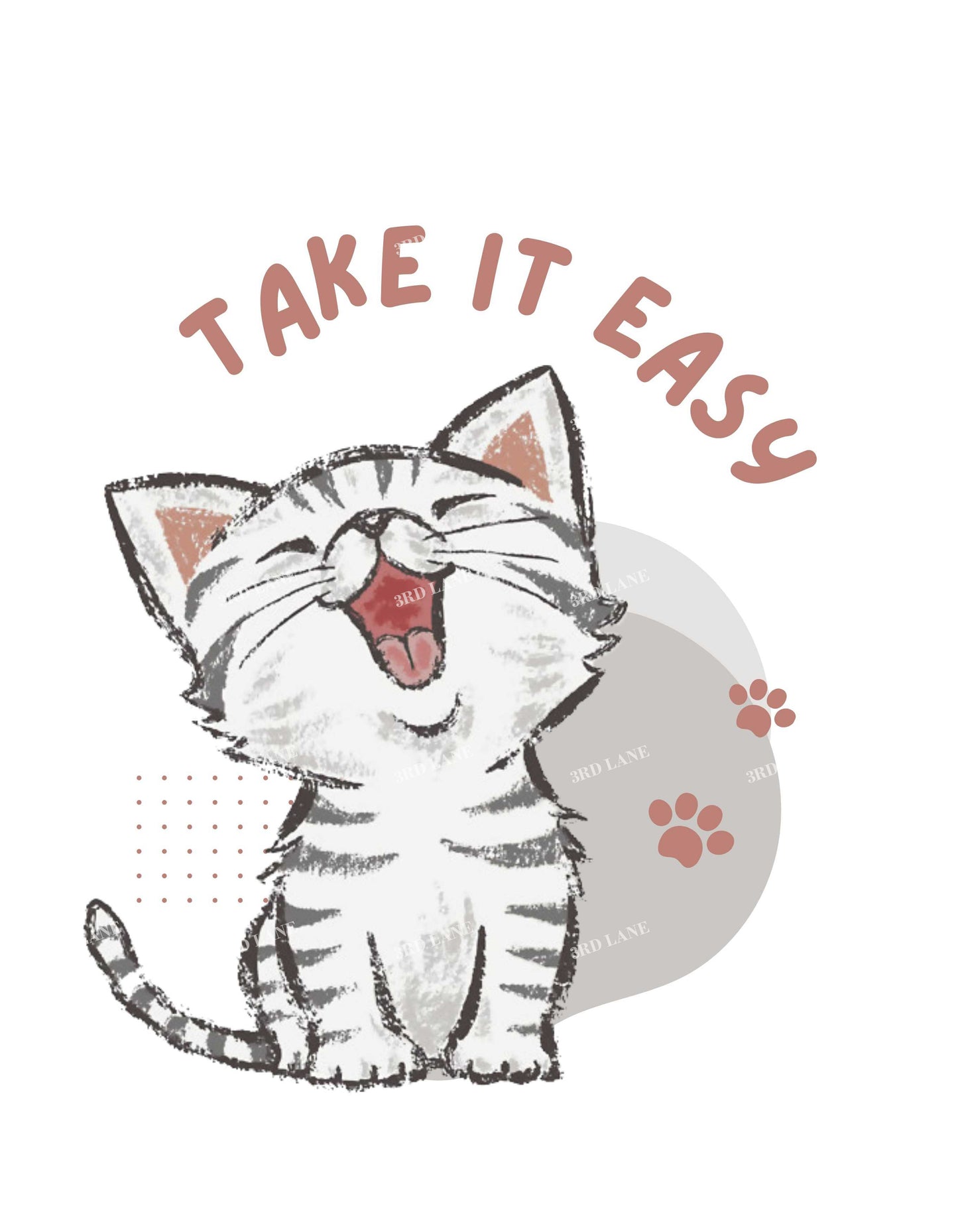 White Take it Easy Graphic