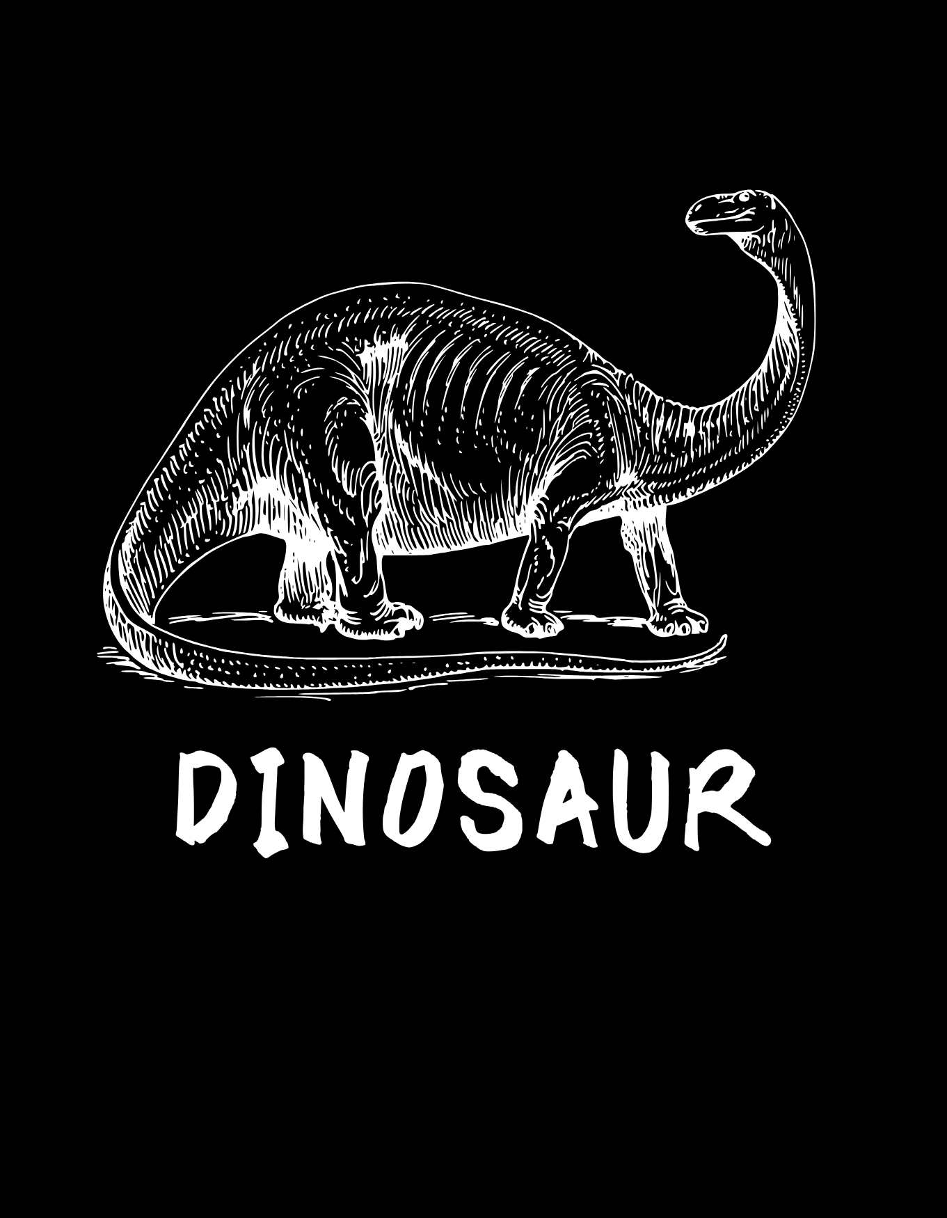 Coral Dinosaur Graphic