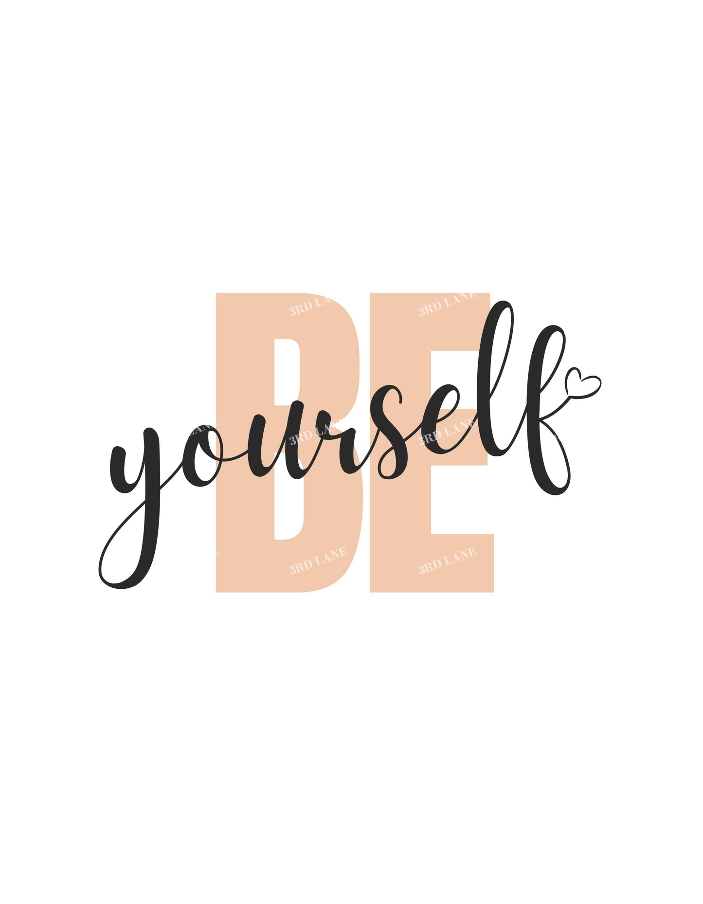 Lt Grey Marl Be Yourself Graphic