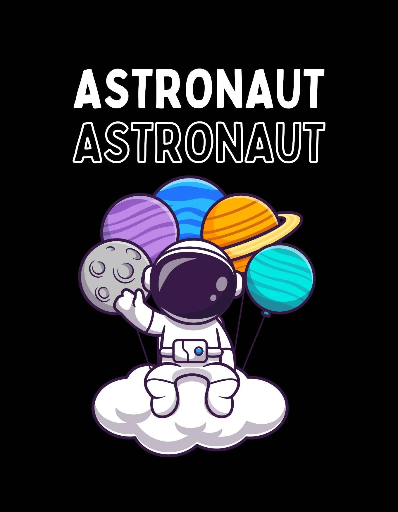 Teal Astonaut Graphic