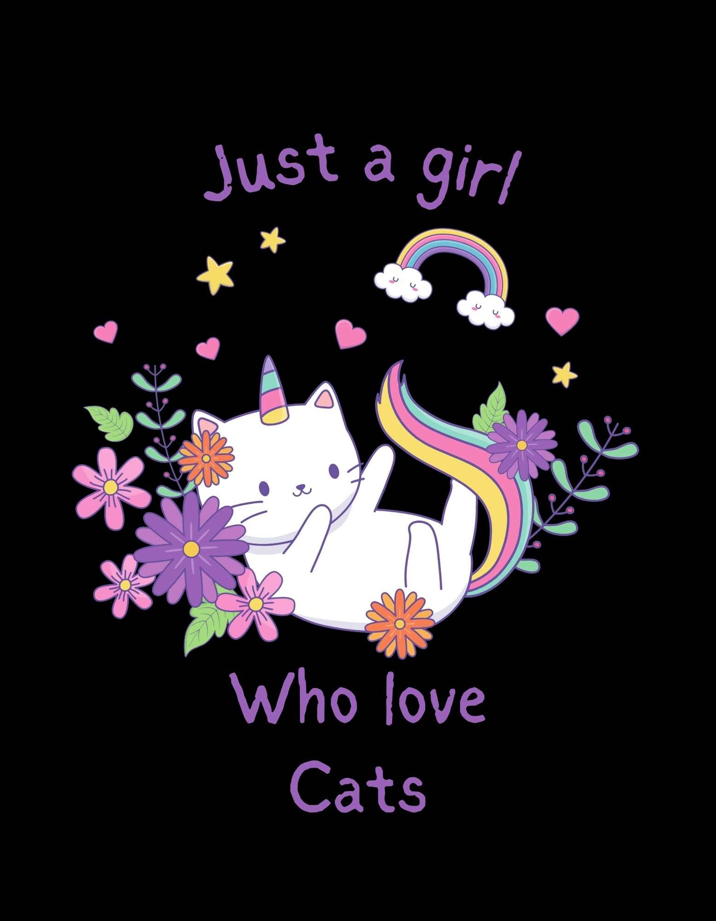 Black Girl Who Love Cats Graphic