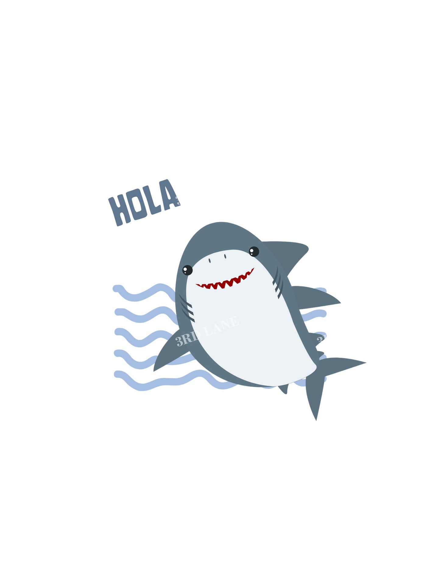 Coral Hola Shark Graphic