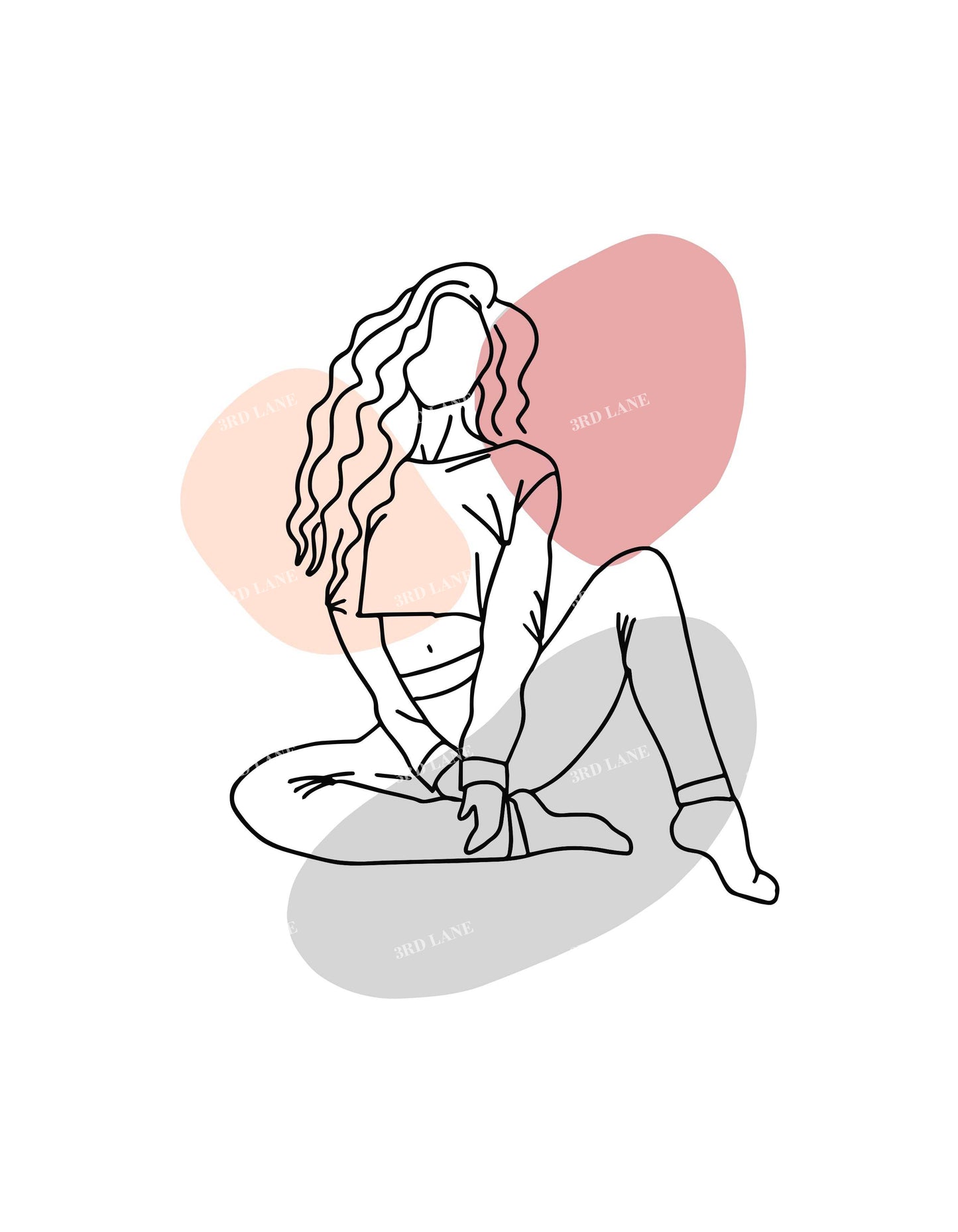 White Lady Pose Graphic