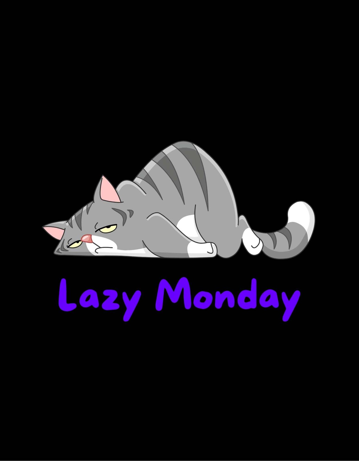 Black Lazy Monday Graphic