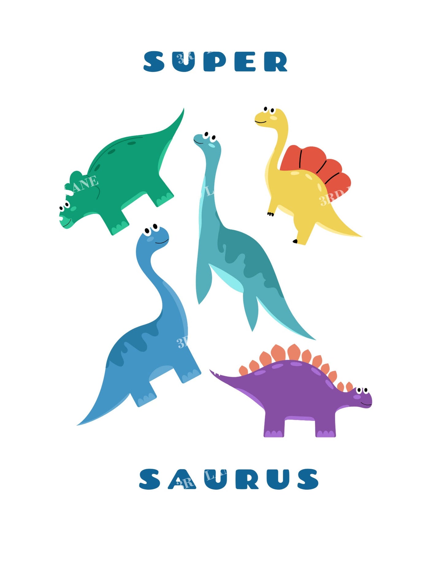 Teal Super Saurus Graphic