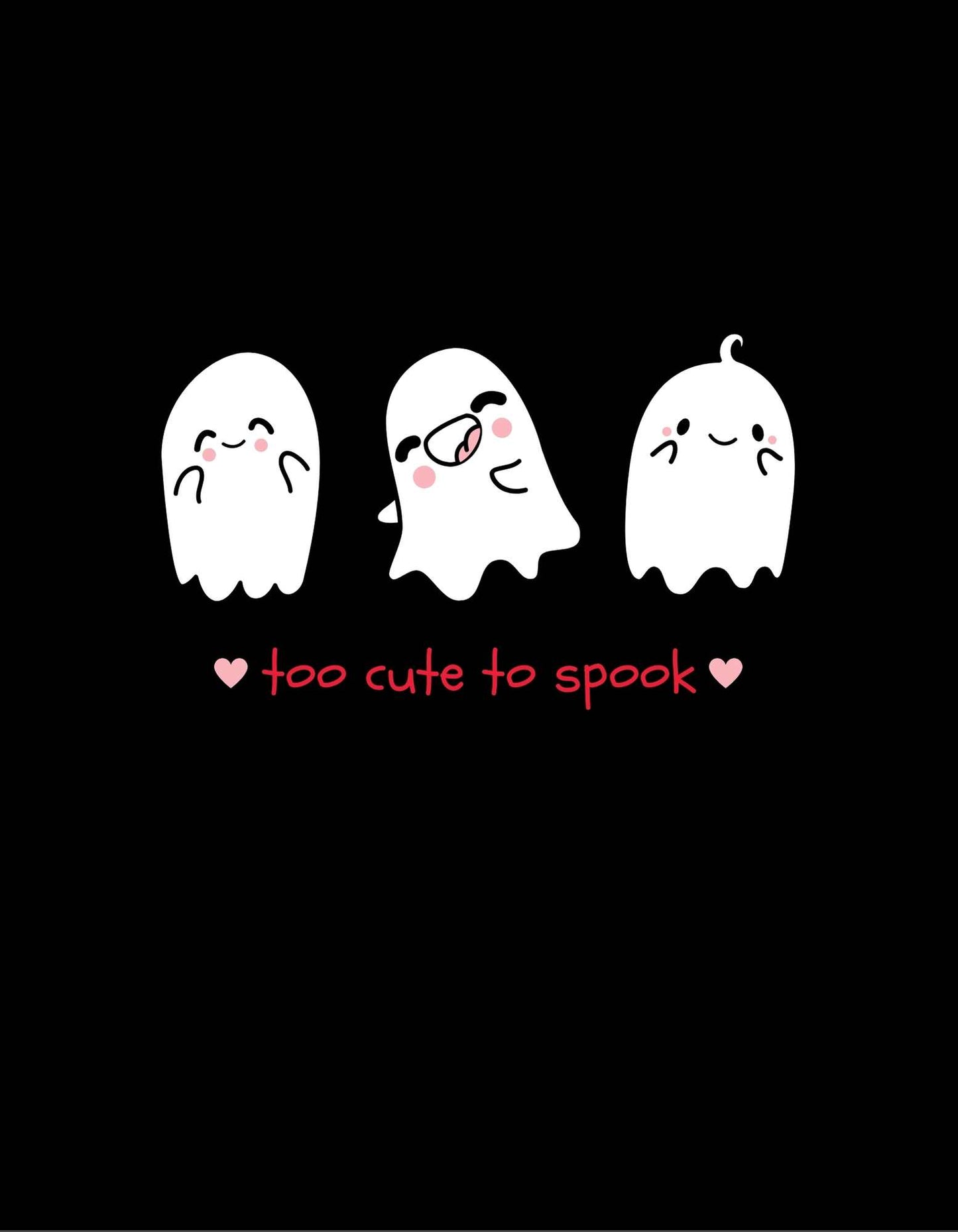 Black Too Cute to Spook Graphic