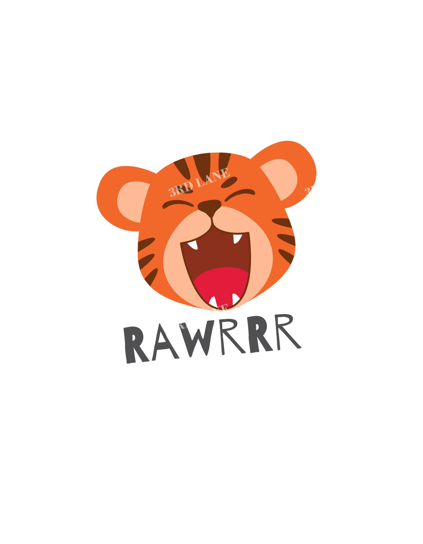 Coral Tiger Rawr Graphic