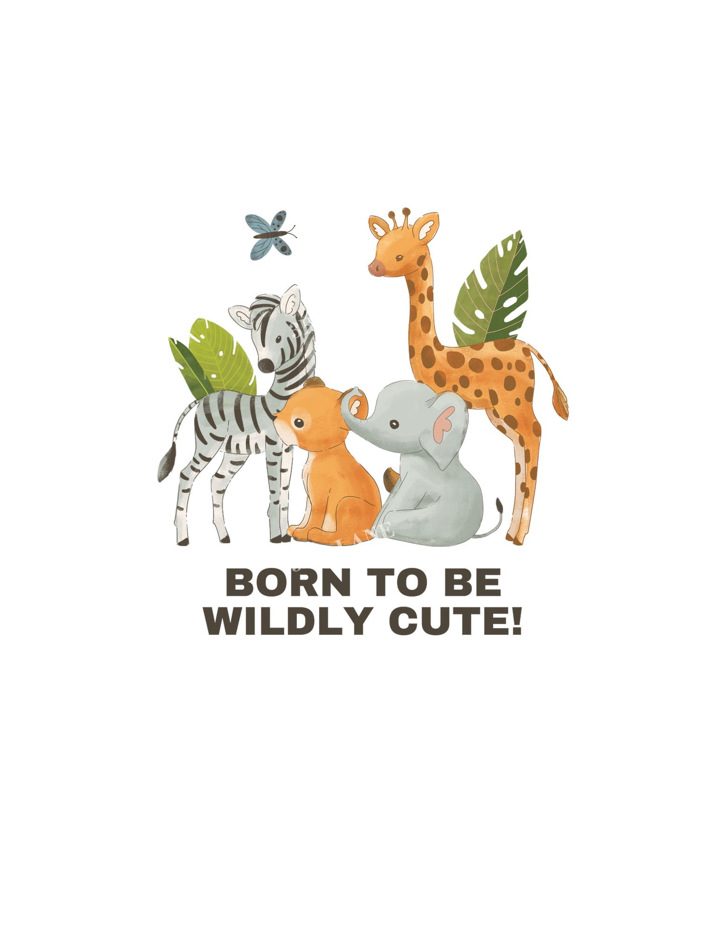 Coral Born to be Wildly Cute Graphic