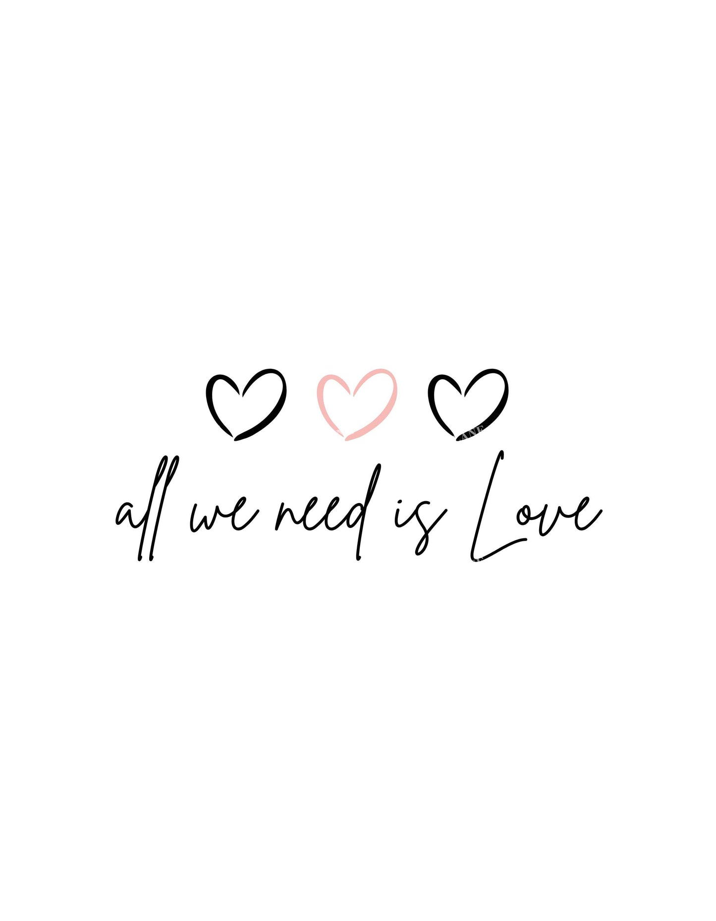 White All We Need is Love  Graphic