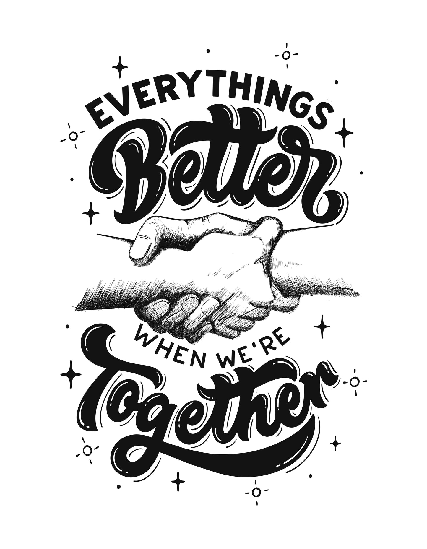 White Better Together Graphic