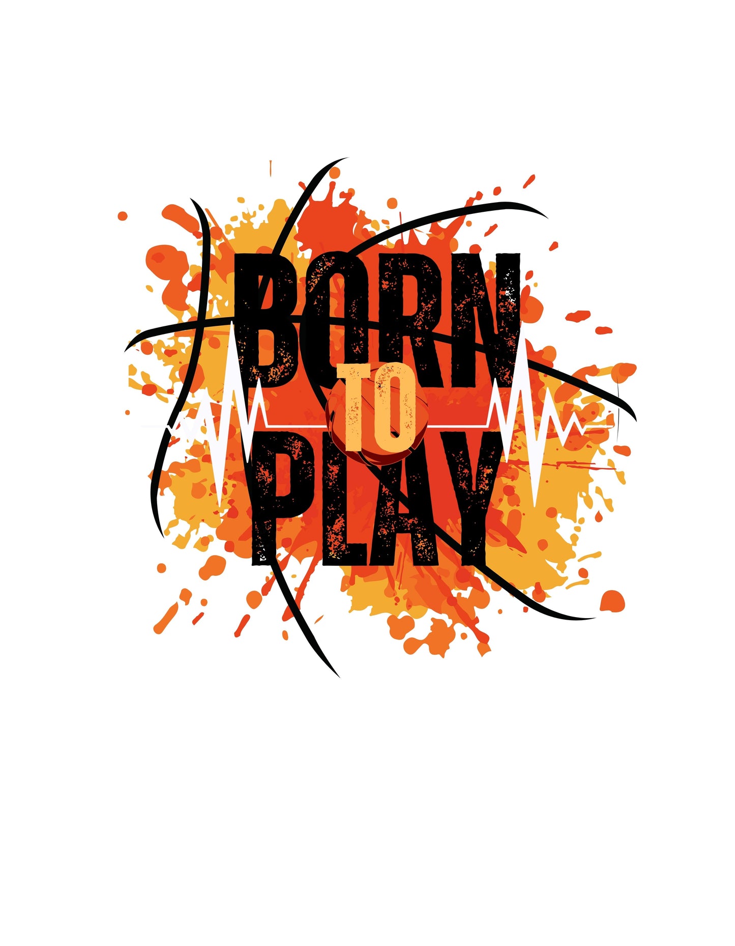 White Born to Play Graphic