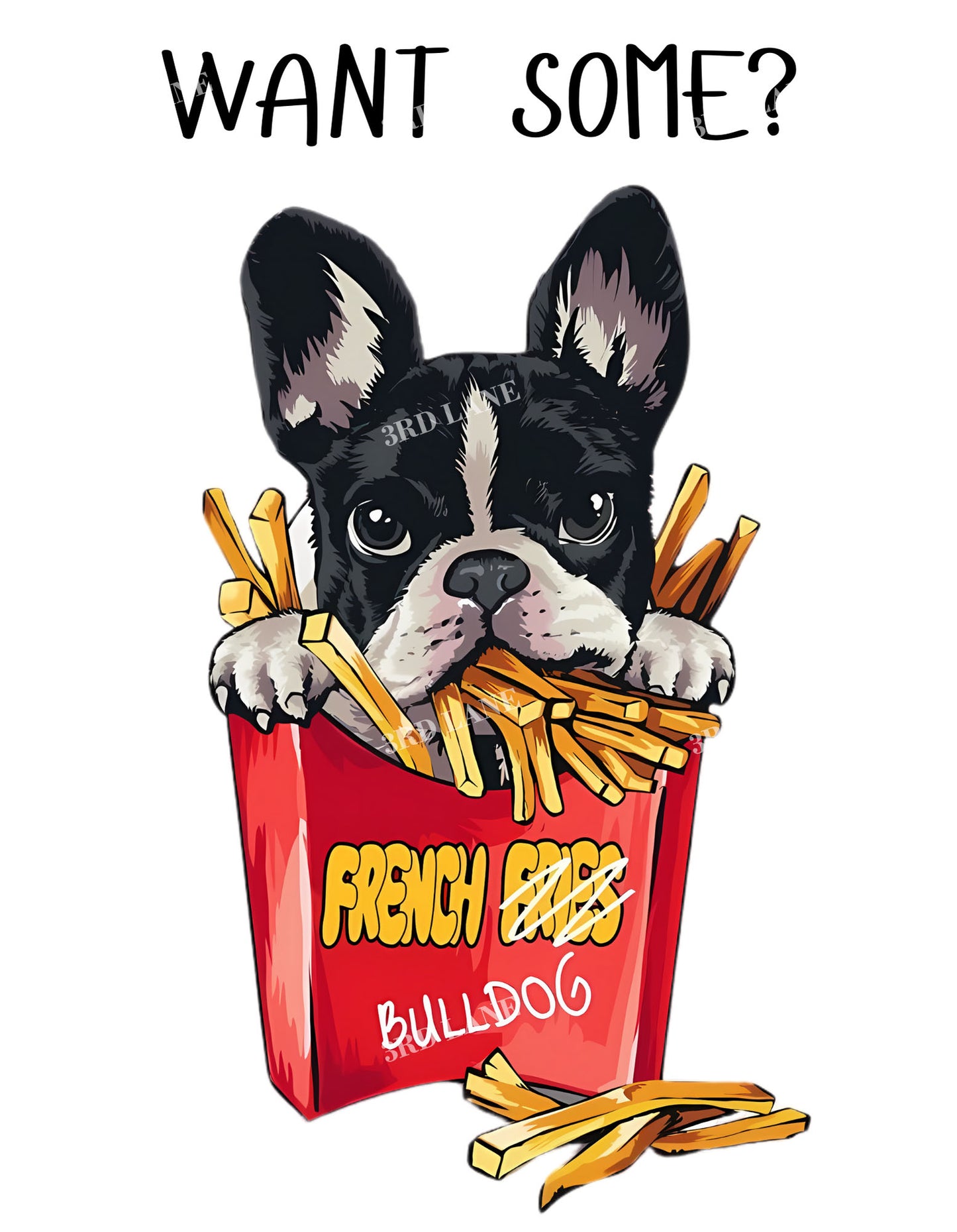 Coral French Bulldog Graphic