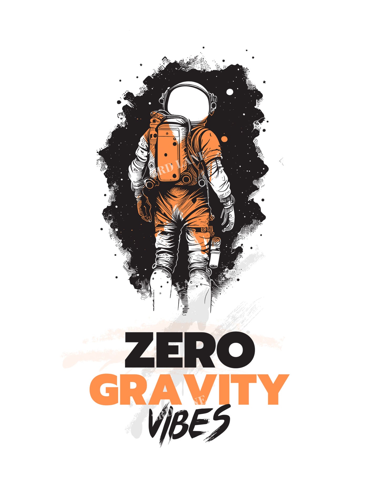 Coral Zero Gravity Vibes Graphic