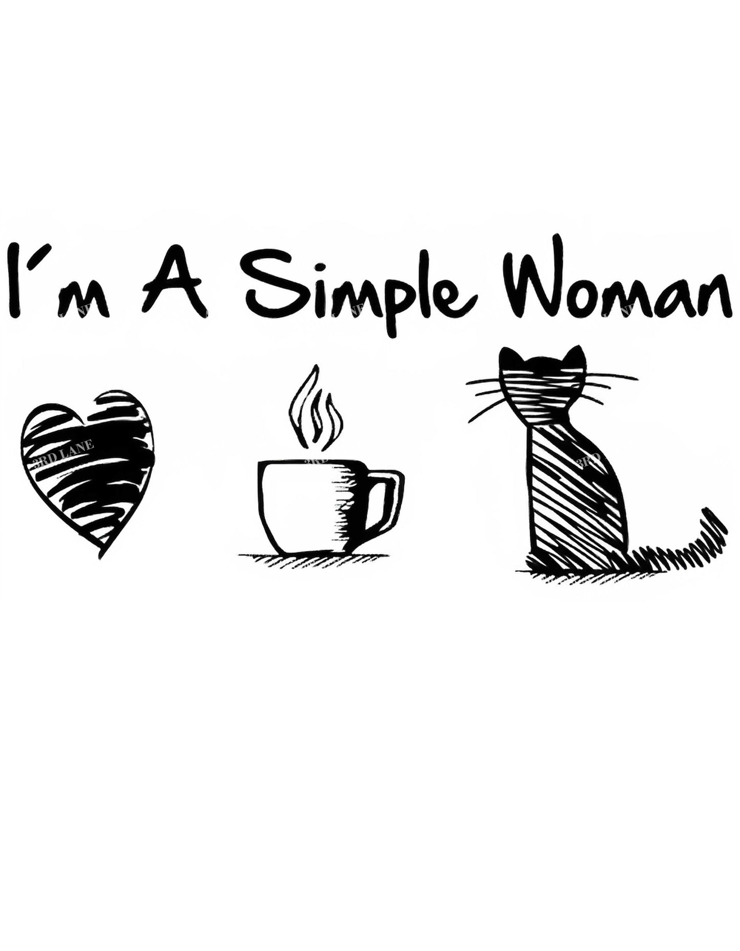 Lt Grey Marl I'm a Simple Women Graphic