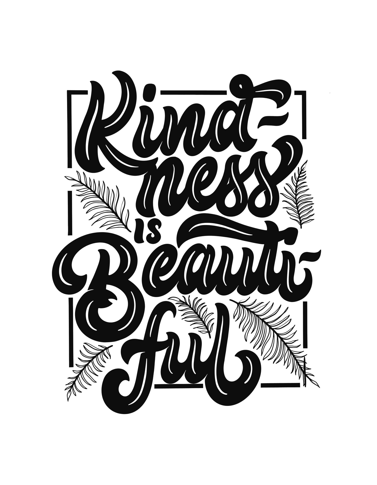 Lt Grey Marl Kindness is Beautiful Graphic