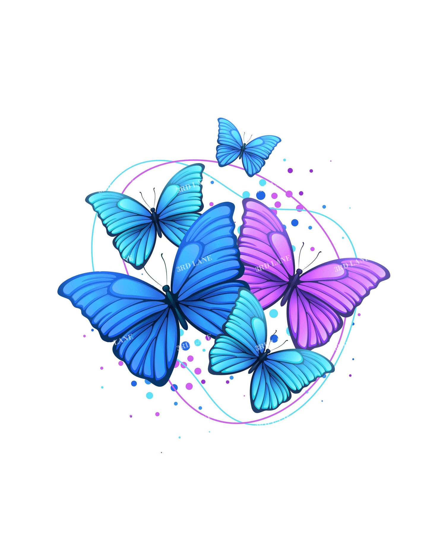 White Butterfly Graphic