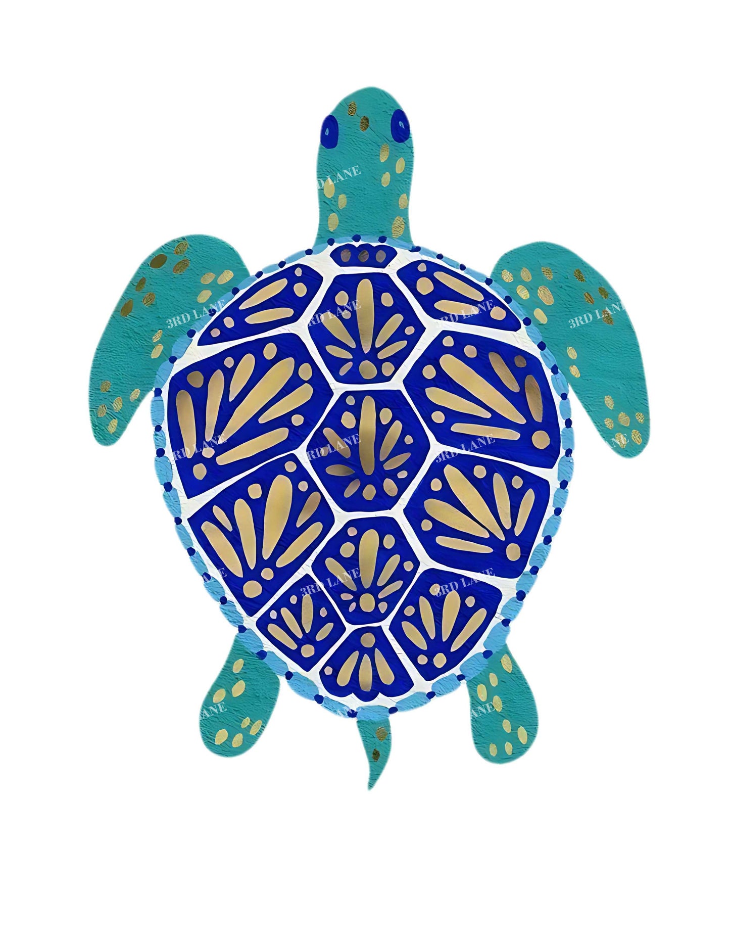 Lt Grey Marl Turtle Graphic