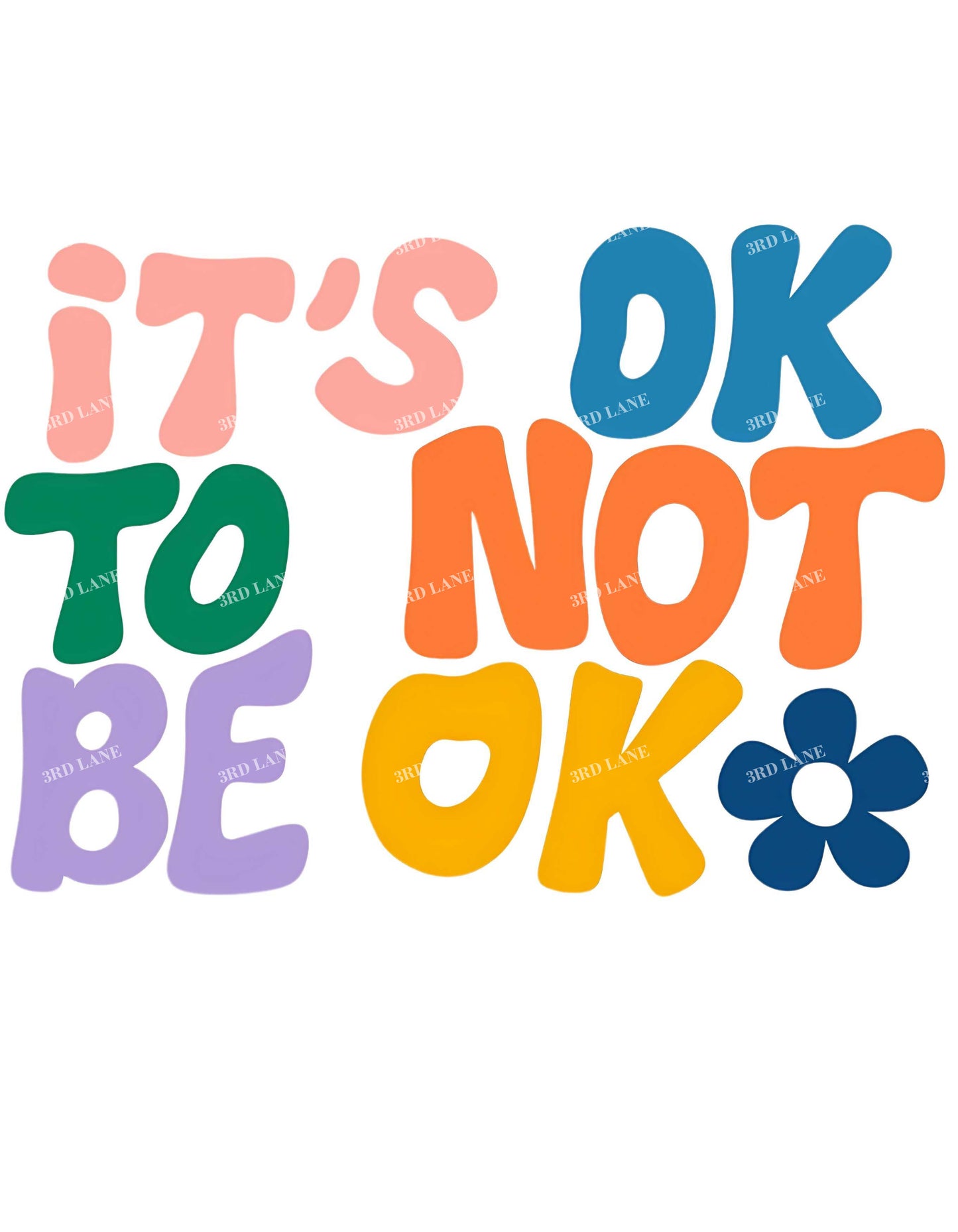 Light Grey Marl It's Ok Not to Be Ok Graphic