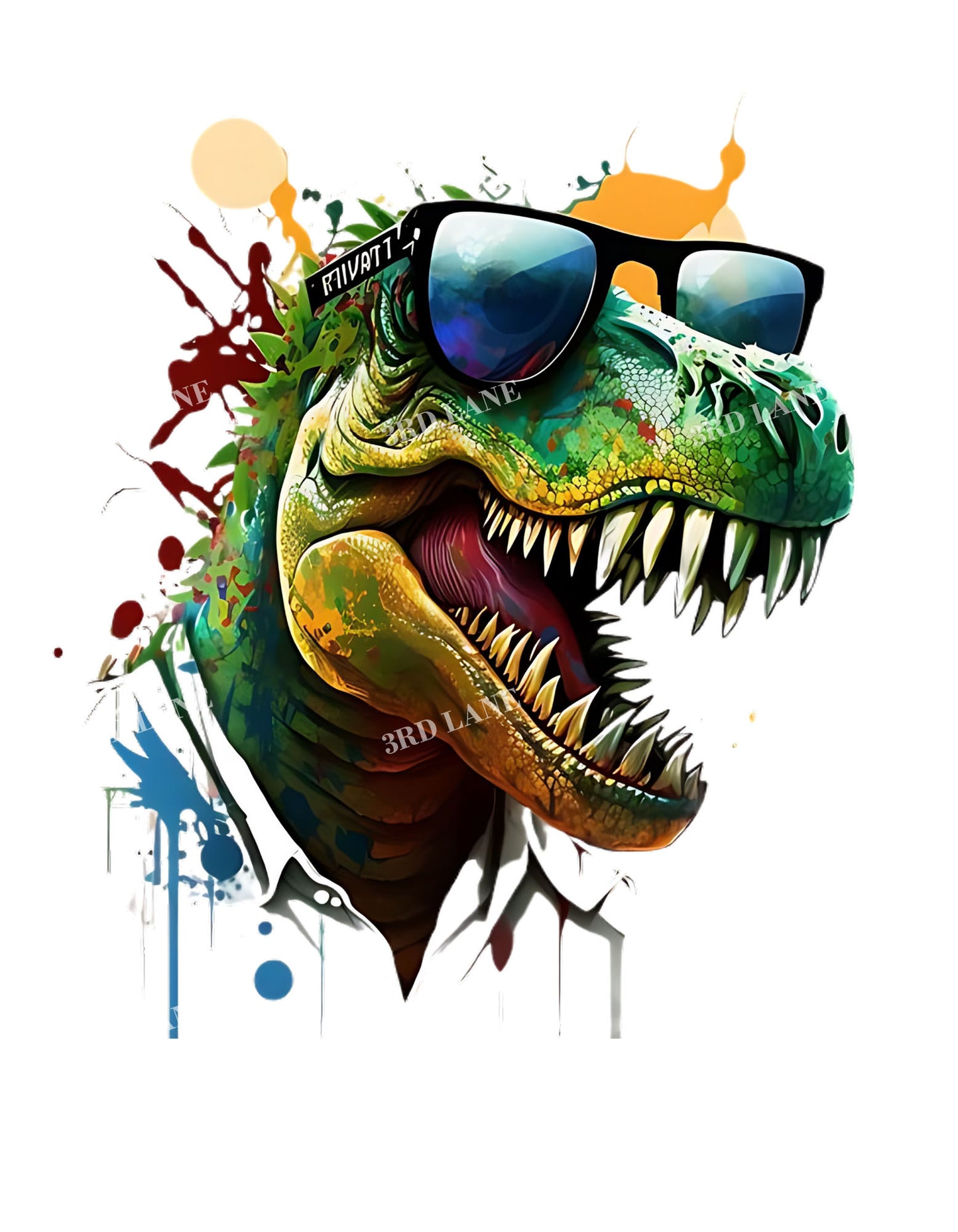 Coral Dino With Sunglasses Graphic