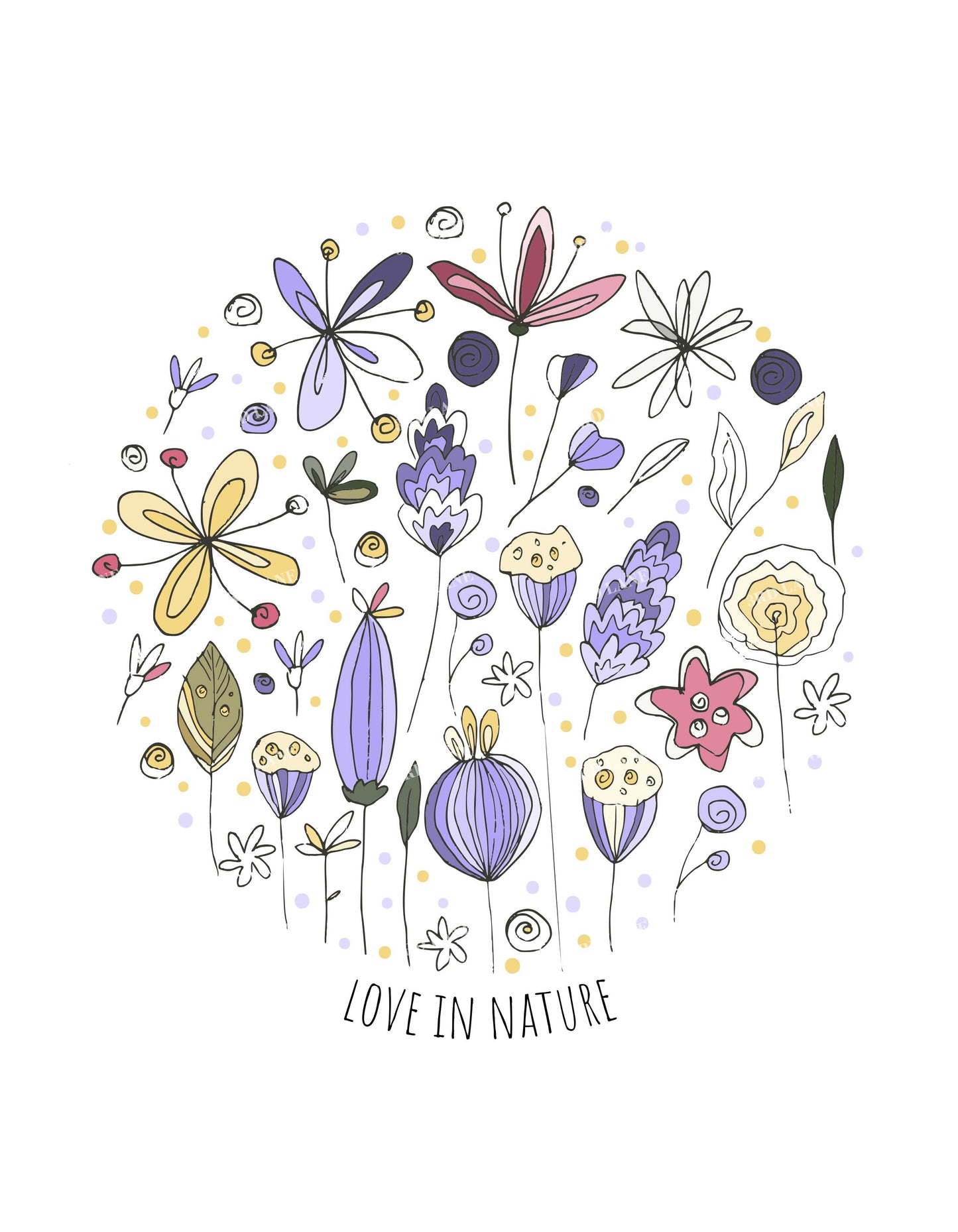 Lt Grey Marl Love in Nature Graphic