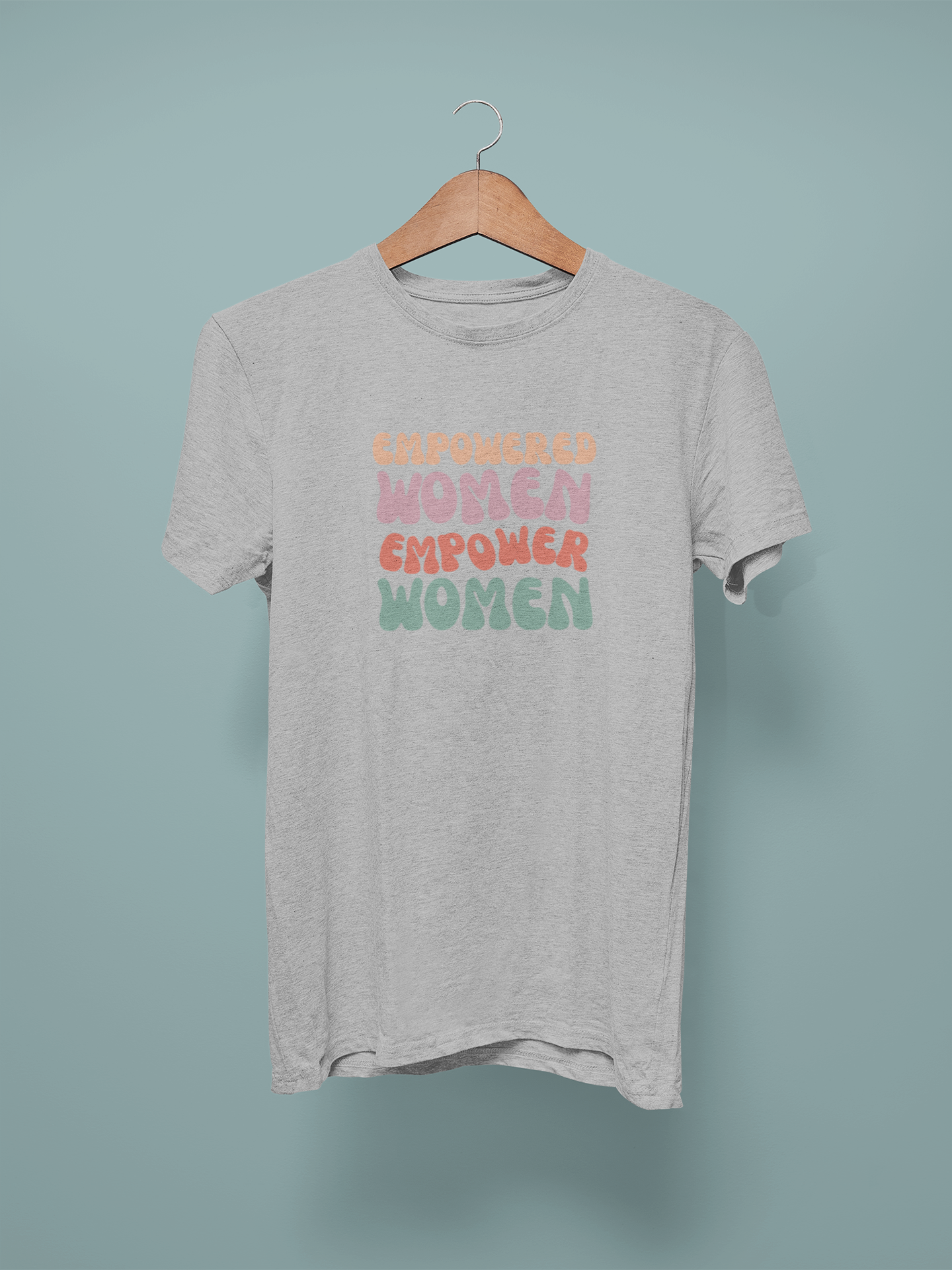 Lt Grey Marl Women Empowerment Graphic