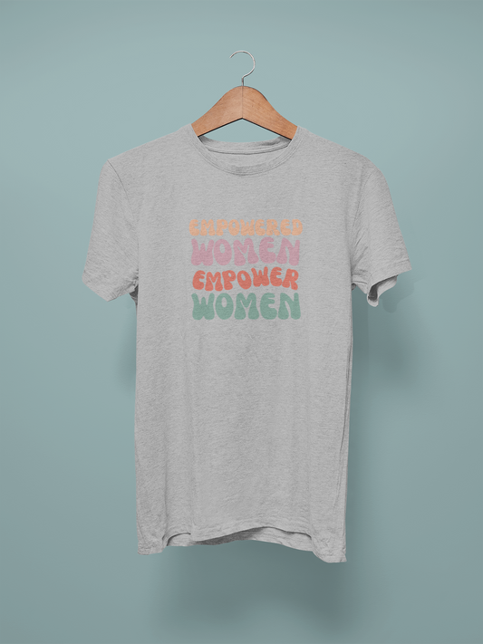 Lt Grey Marl Women Empowerment Graphic