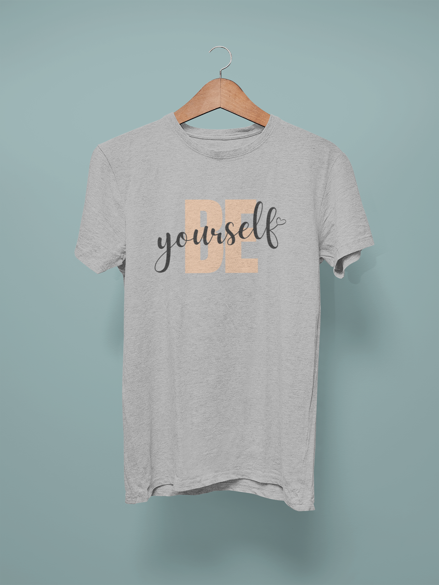 Lt Grey Marl Be Yourself Graphic