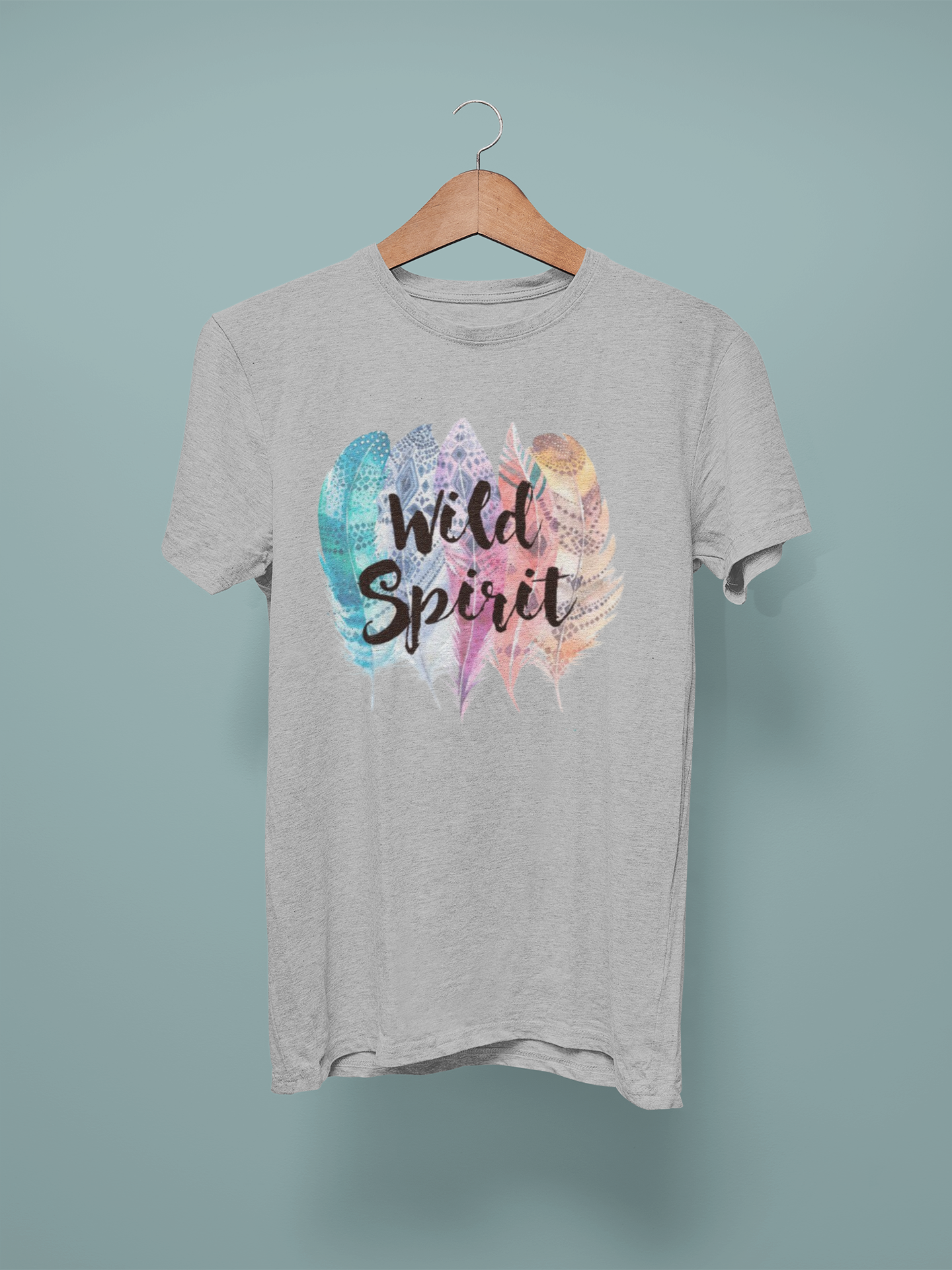 Lt Grey Marl Wild Spirit Graphic