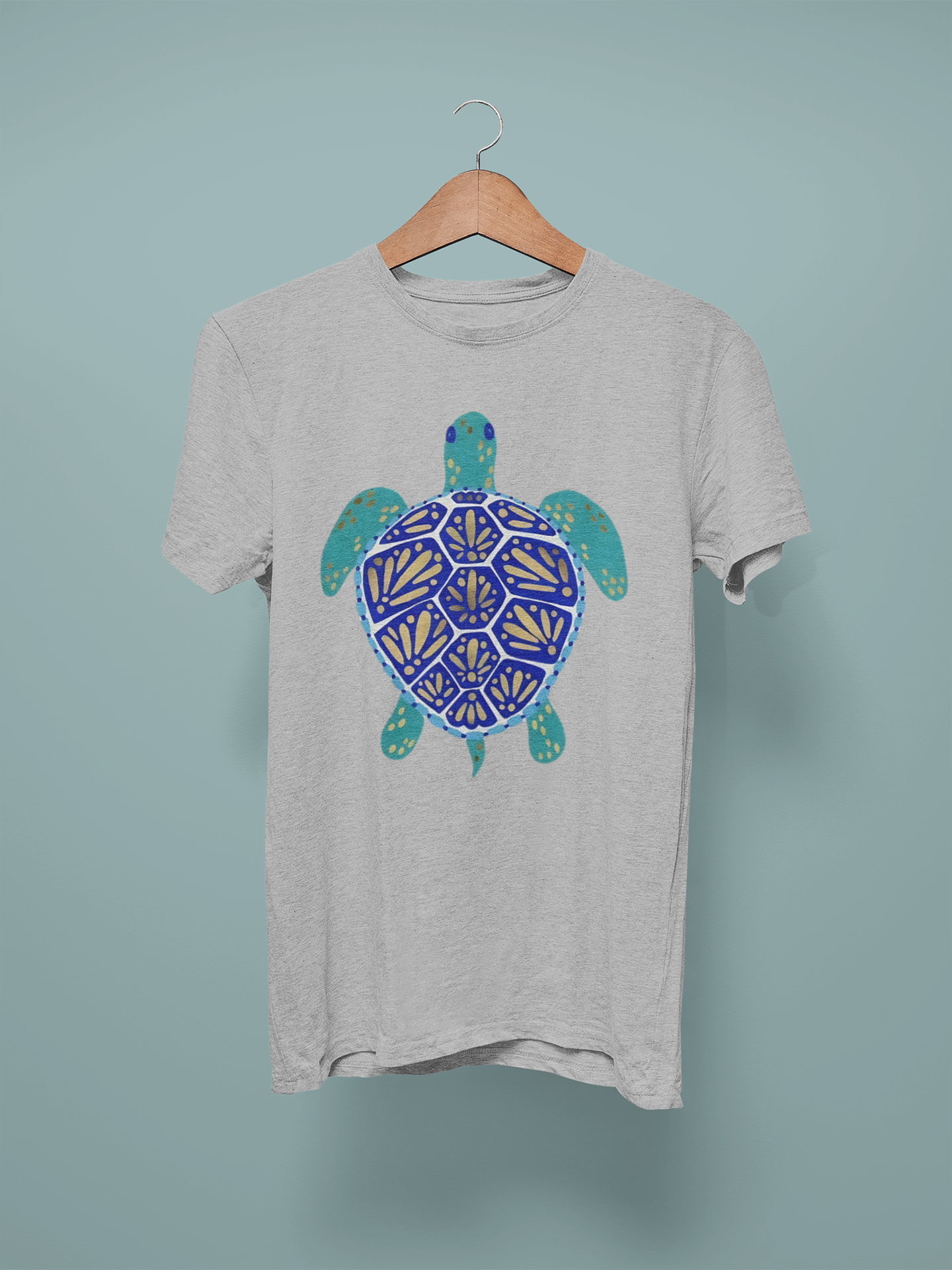 Lt Grey Marl Turtle Graphic