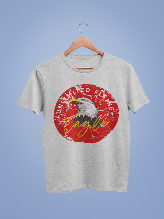 Lt Grey Marl Unlimited Flying Eagle Graphic