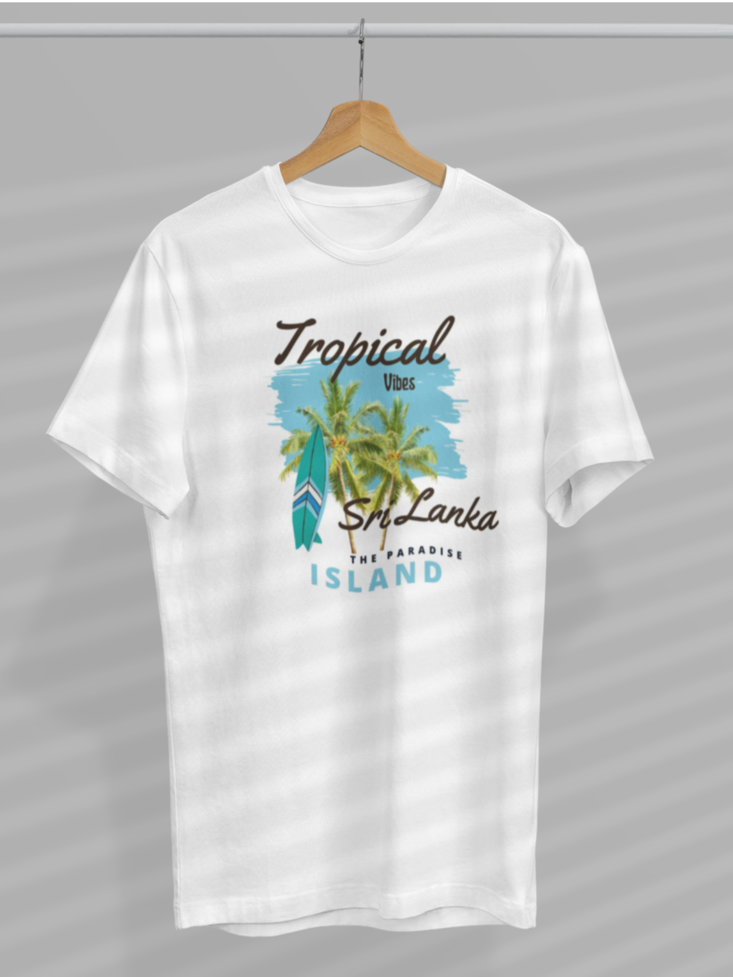 Sri Lanaka The Paradise Island Coconut & Surfboard Graphic