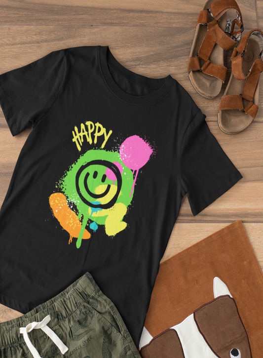 Black Happy Graphic