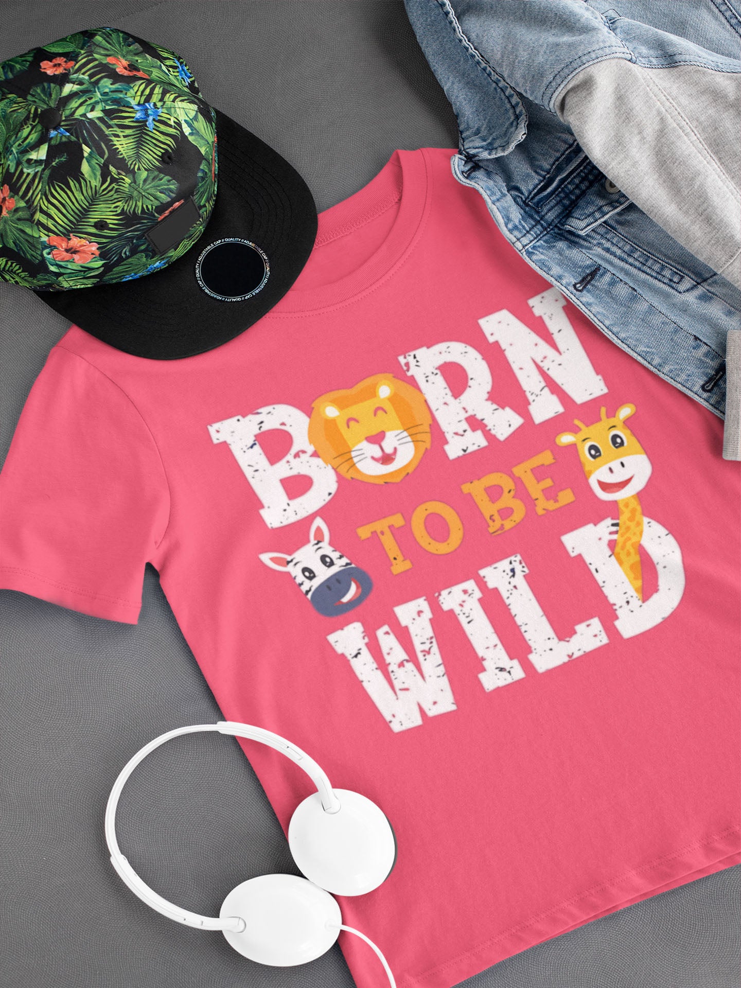 Coral Born tobe Wild Graphic