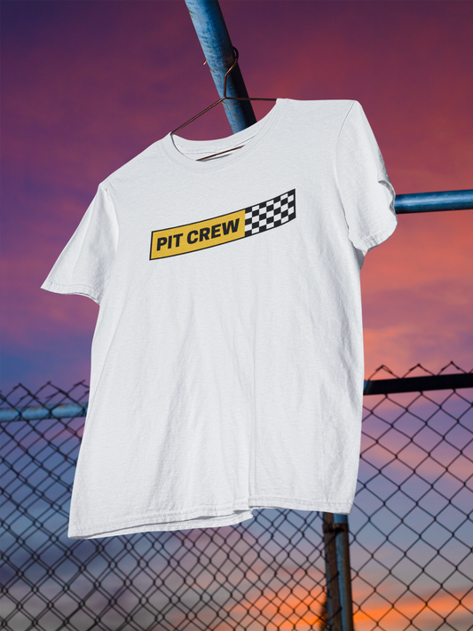 White Pit Crew Graphic