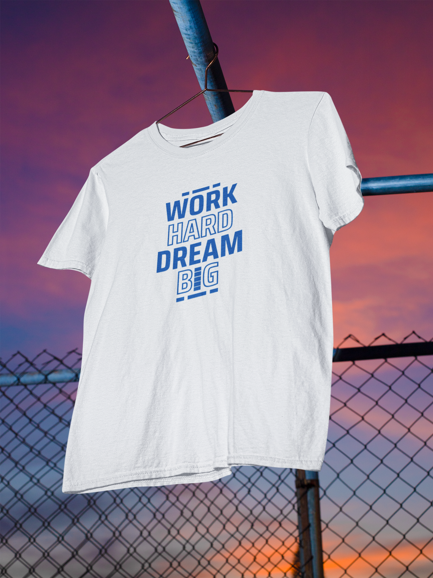 White Work Hard Dream Big Graphic