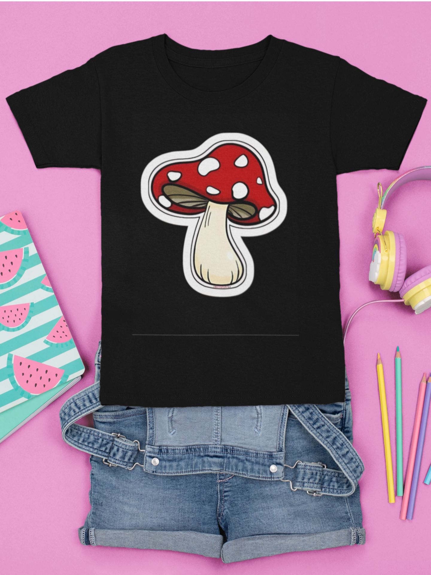 Black Mushrooms Graphic