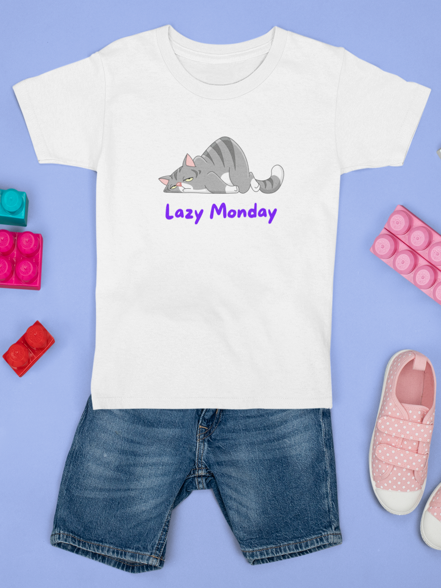 White Lazy Monday Graphic