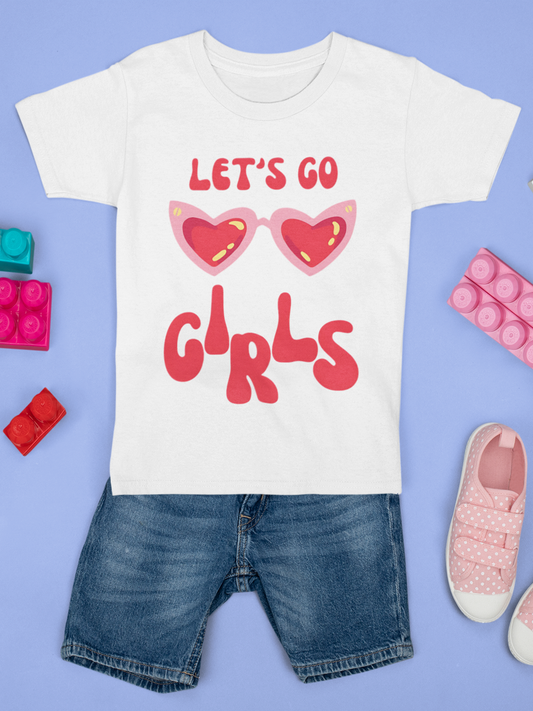 White Let's Go Girls Graphic