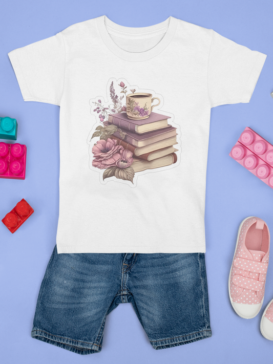 White Coffee on Books Graphic