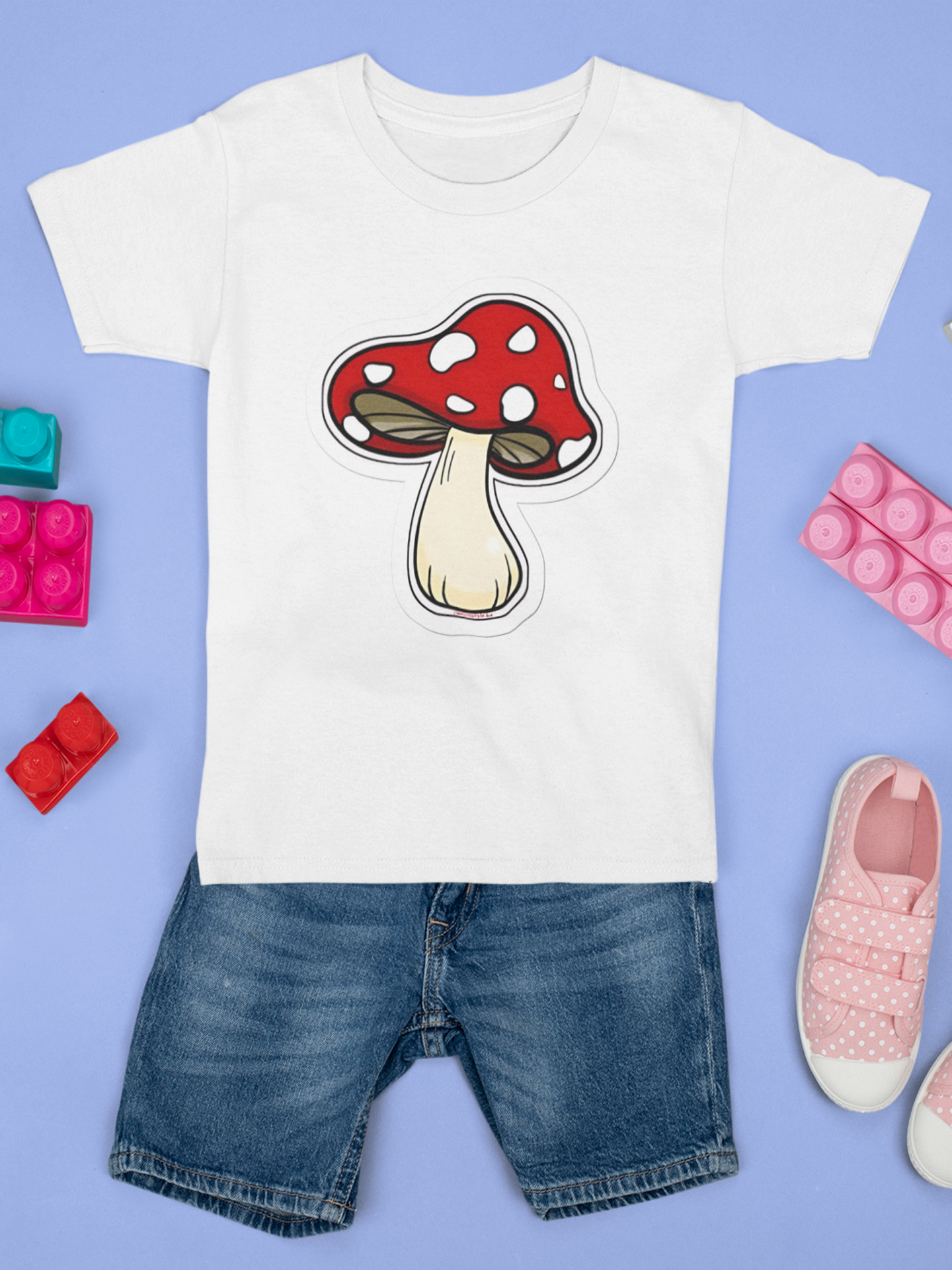 White Mushrooms Graphic