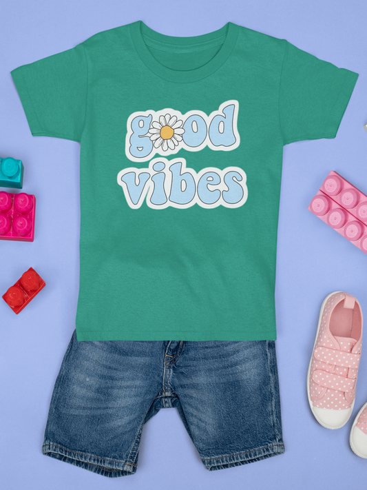 Teal Good Vibes Graphic