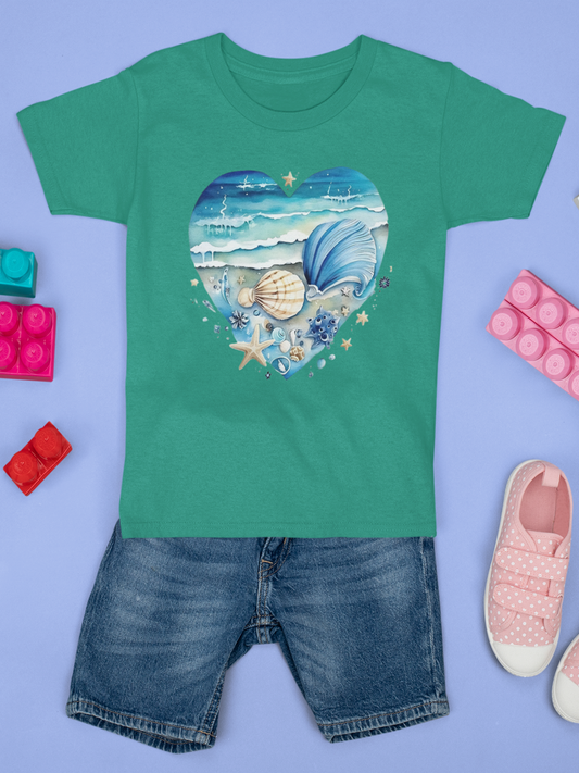 Teal Seashells Graphic